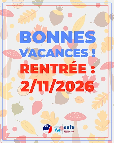 Bonnes vacances de la Toussaint 2026